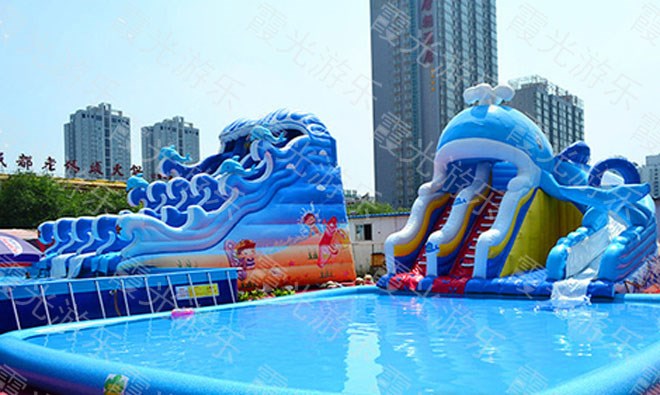 重庆鲨鱼充气游泳池